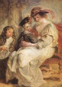 Peter Paul Rubens Helene Fourment and Her Children,Claire-Jeanne and Francois (mk05 ) oil
